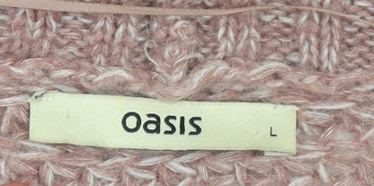 Womens UK Size L Oasis Pink Cardigan Jumper