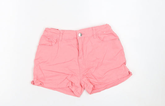 Denim Co Girls Pink Cotton Stretch Chino Shorts 12-13 Years 158cm