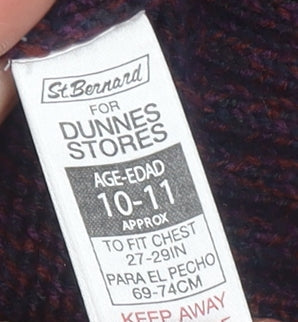 Boys UK Size 10-11 Years Dunnes Stores Red Pullover Jumper