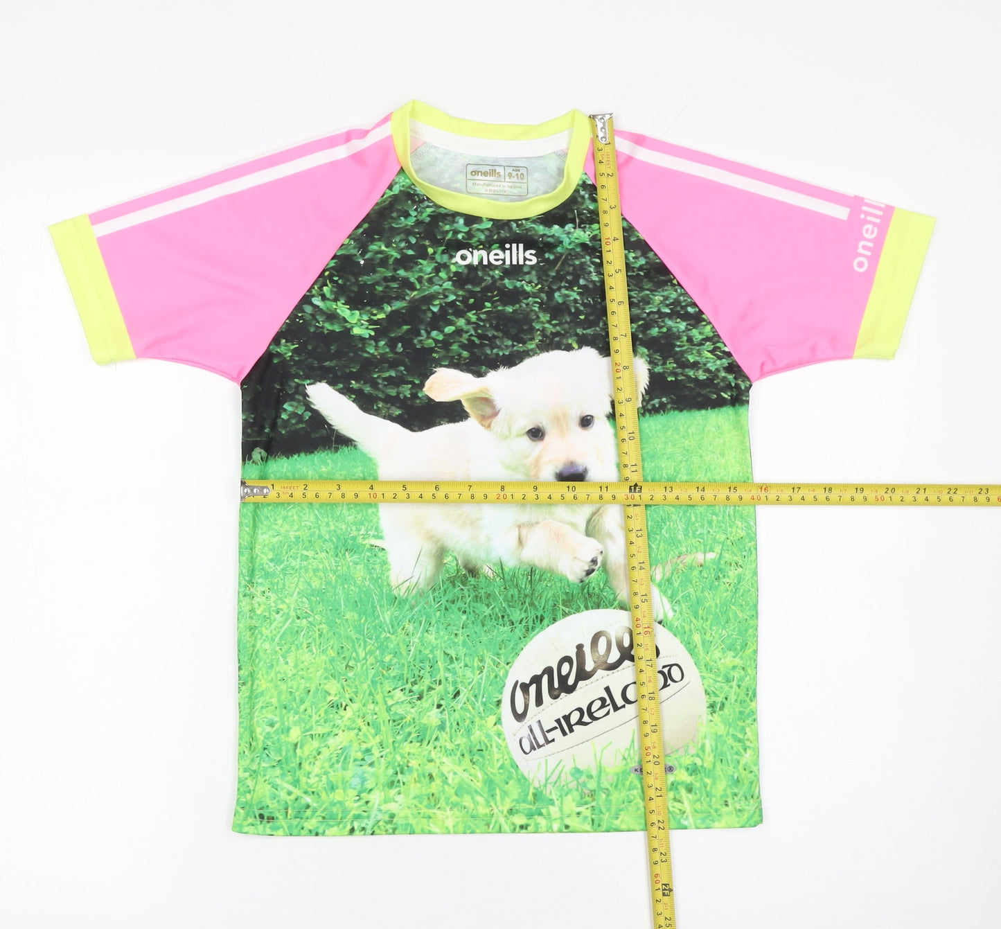 O'Neills Girls Multicoloured Dog Print Koolite Sports T-Shirt 9-10 Years