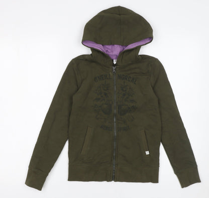 Boys UK Size 10 Years O'Neill Green Full Zip Hoodie