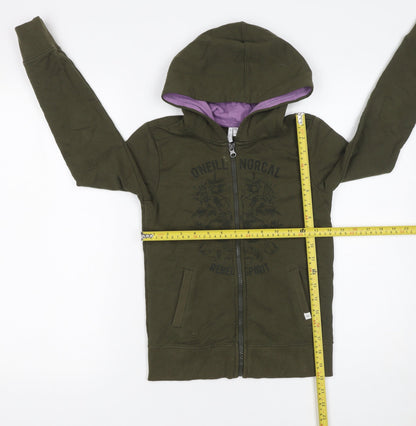Boys UK Size 10 Years O'Neill Green Full Zip Hoodie
