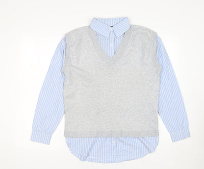 Womens UK Size S Primark Grey Vest Jumper