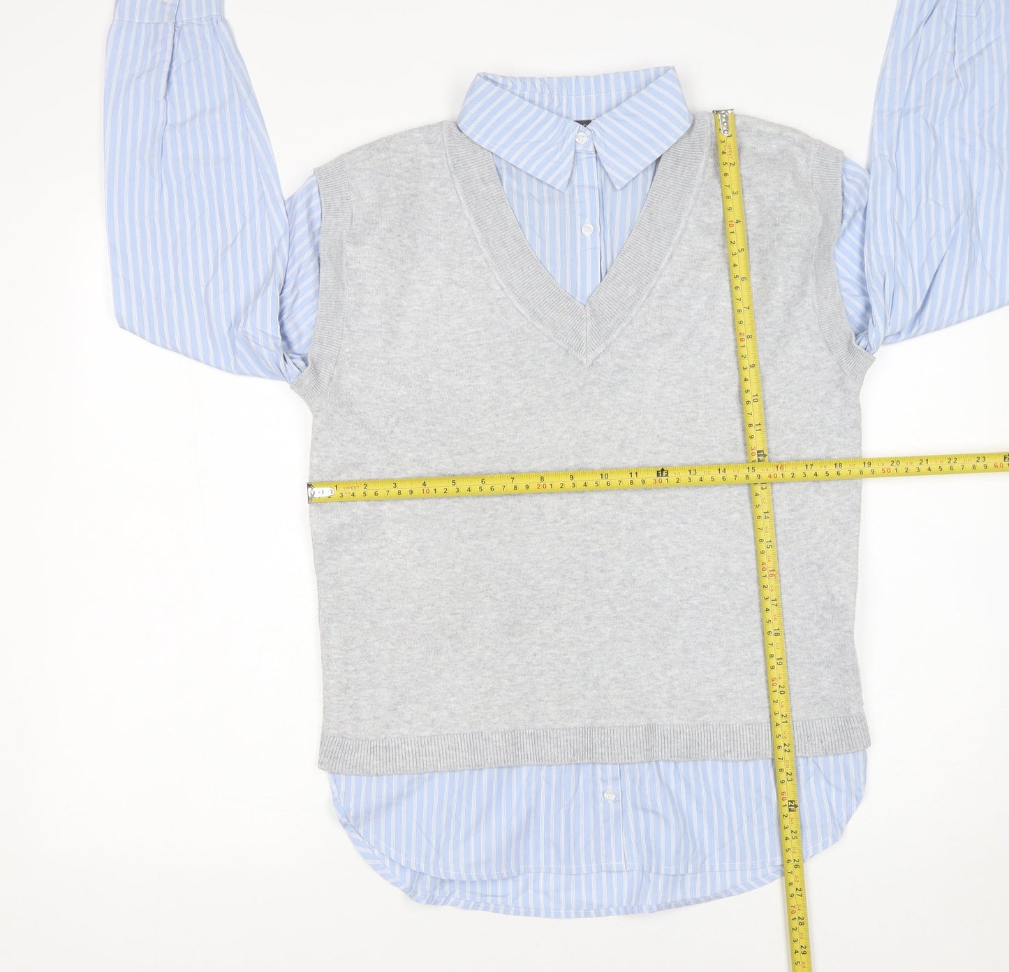 Womens UK Size S Primark Grey Vest Jumper