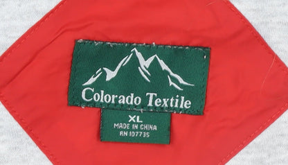 Mens UK Size XL Colorado Textile Red Windbreaker Coat