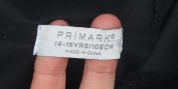 Girls UK Size 14-15 Years Primark Black Full Zip Hoodie