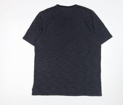Diesel Men’s Black Logo Crew Neck Short Sleeve T-Shirt Size L