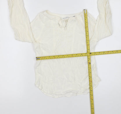 Girls UK Size 9-10 Years H&M Ivory Tunic Blouse
