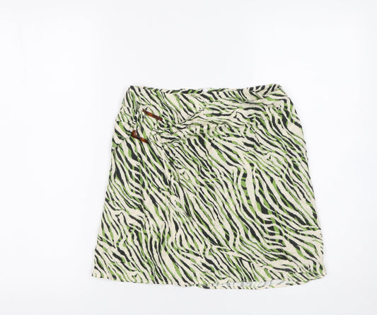 Womens UK Size S Zara Wrap Woven Skirt