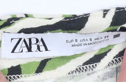 Womens UK Size S Zara Wrap Woven Skirt