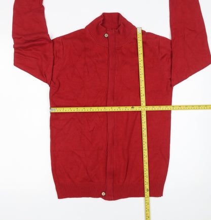 Mens UK Size XL NEGRO YOUTH FEVER Red Full Zip Jumper