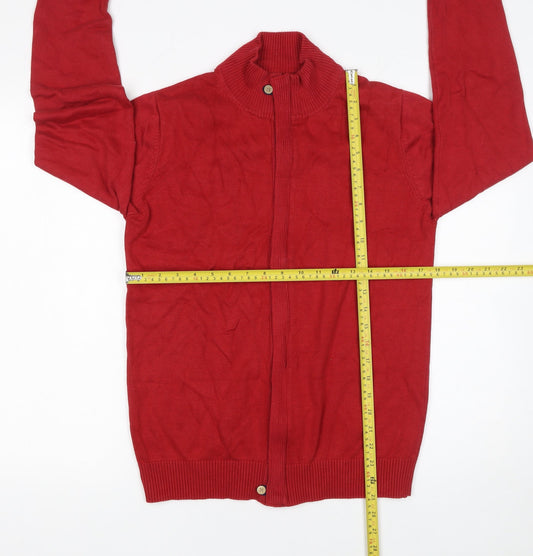 Mens UK Size XL NEGRO YOUTH FEVER Red Full Zip Jumper