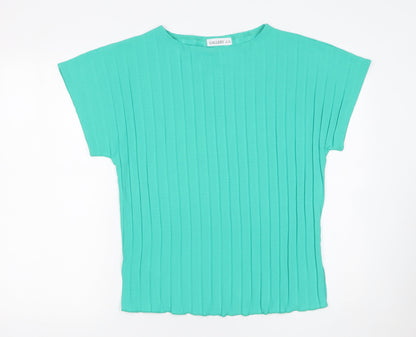 Womens UK Size XS Gallery Green Basic Blouse