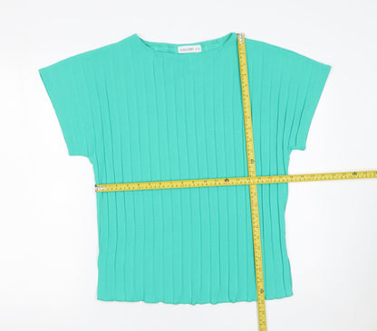 Womens UK Size XS Gallery Green Basic Blouse
