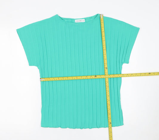 Womens UK Size XS Gallery Green Basic Blouse