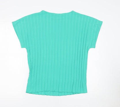 Womens UK Size XS Gallery Green Basic Blouse