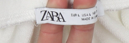 Womens UK Size L Zara Regular Fit Sweat Shorts