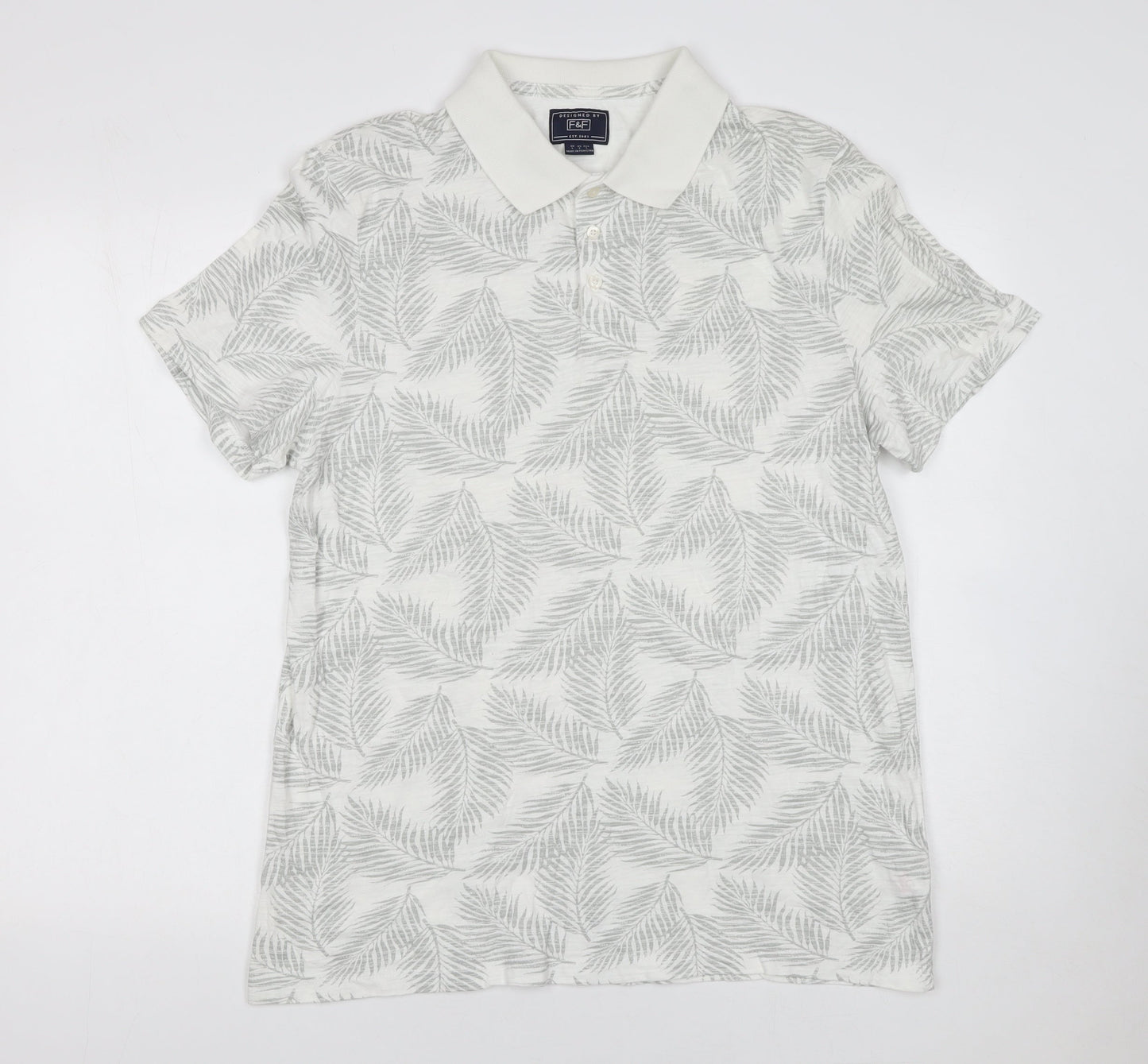 Mens UK Size L F&F 100% Cotton Polo Shirt