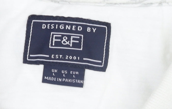 Mens UK Size L F&F 100% Cotton Polo Shirt