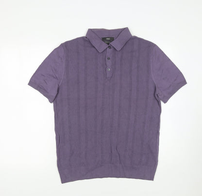 Mens UK Size L Marks and Spencer Cotton Blend Polo Shirt