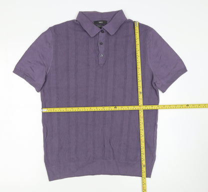 Mens UK Size L Marks and Spencer Cotton Blend Polo Shirt