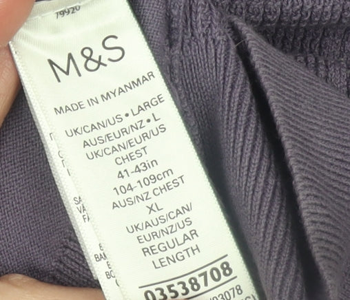 Mens UK Size L Marks and Spencer Cotton Blend Polo Shirt