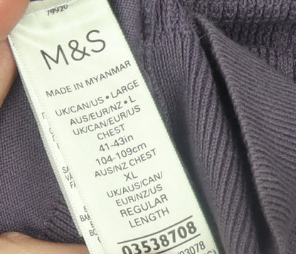 Mens UK Size L Marks and Spencer Cotton Blend Polo Shirt