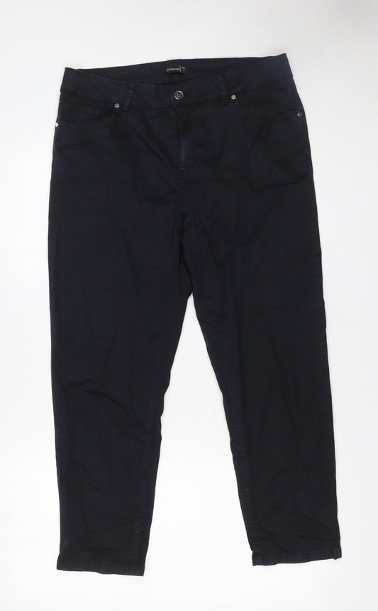 Womens UK Size 4 No2moro Regular Fit Straight Blue Jeans