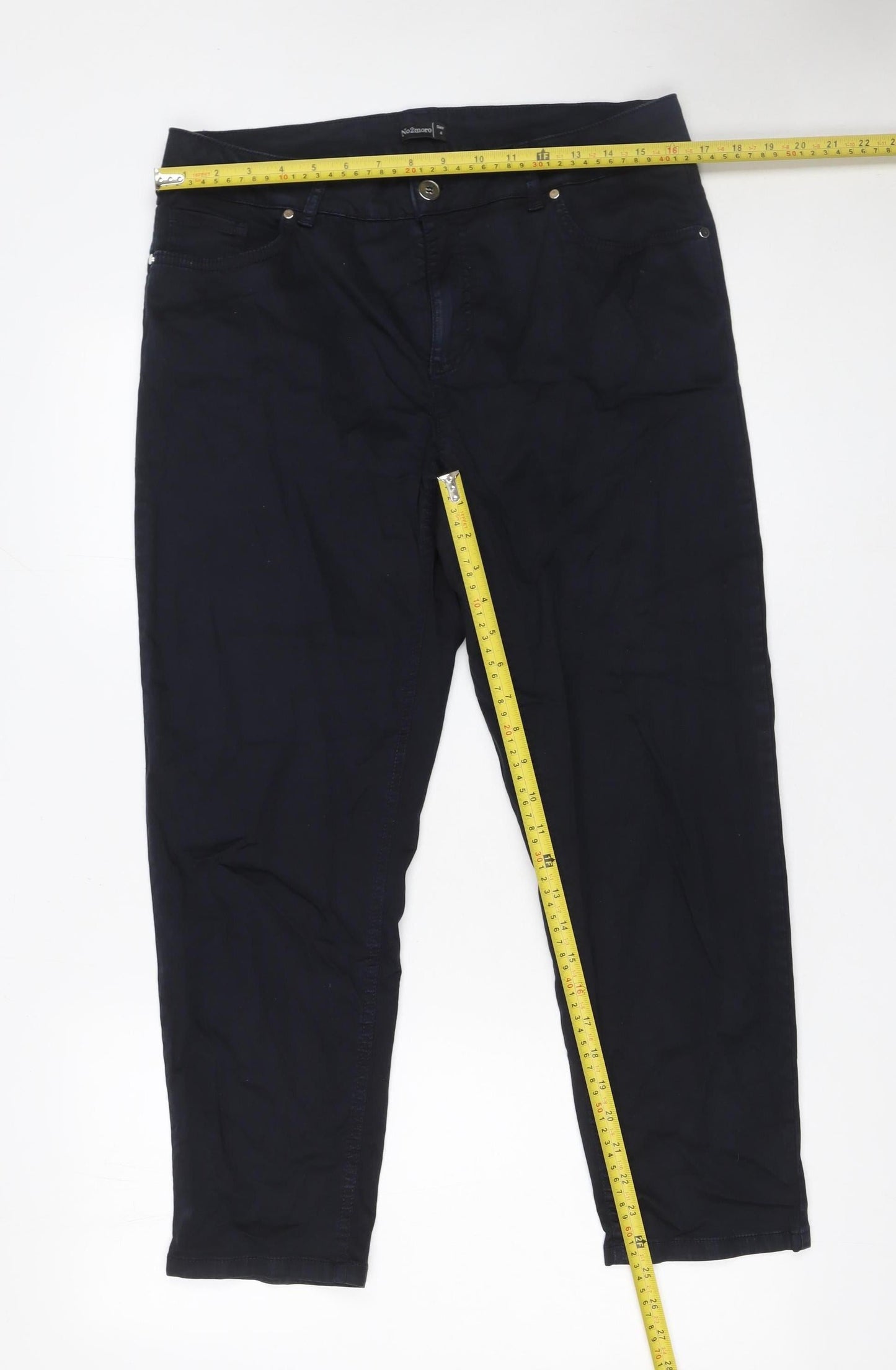 Womens UK Size 4 No2moro Regular Fit Straight Blue Jeans