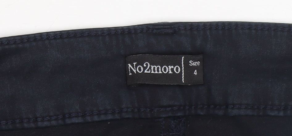 Womens UK Size 4 No2moro Regular Fit Straight Blue Jeans