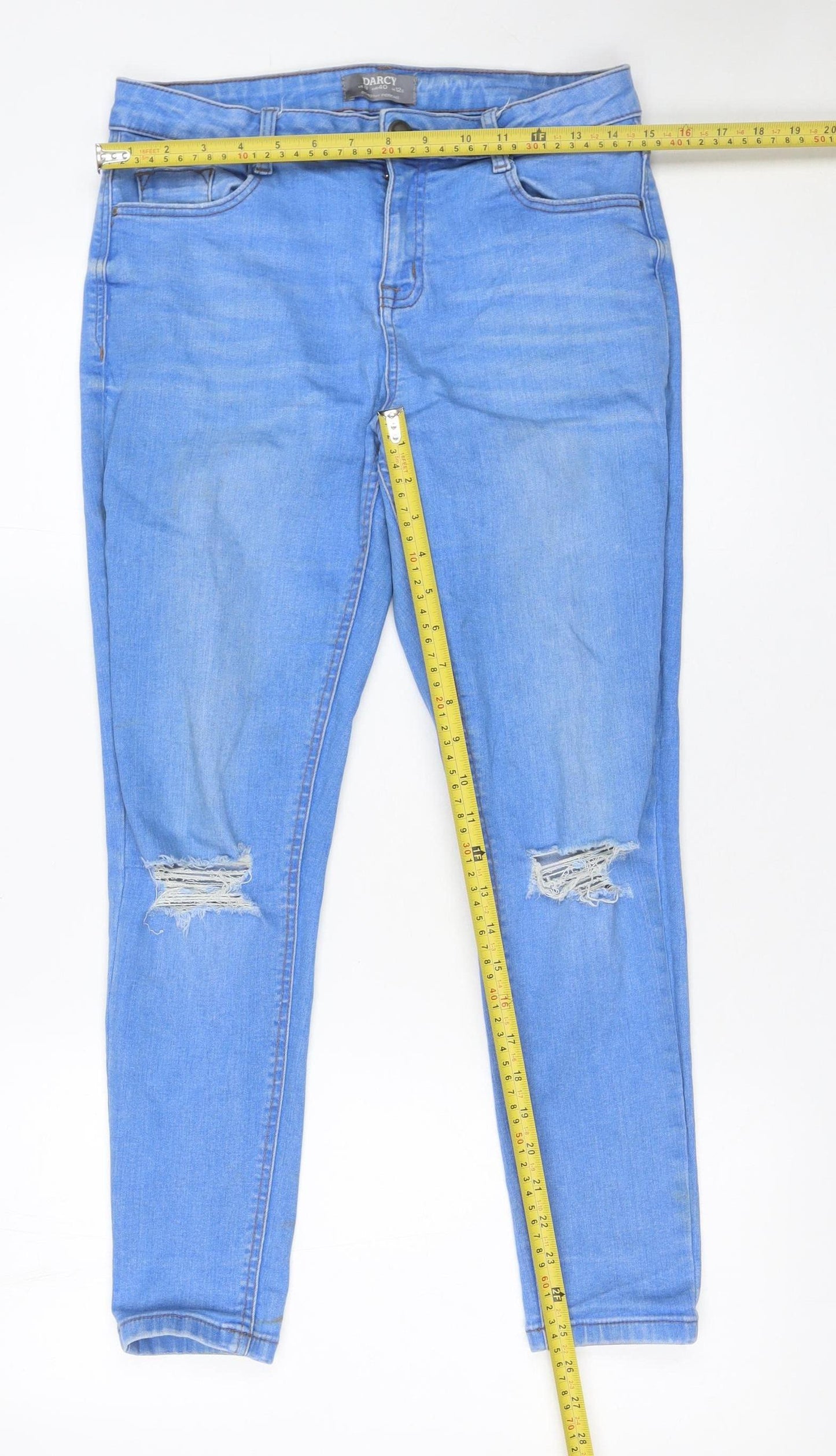 Womens UK Size 12 Dorothy Perkins Slim Fit Skinny Blue Jeans