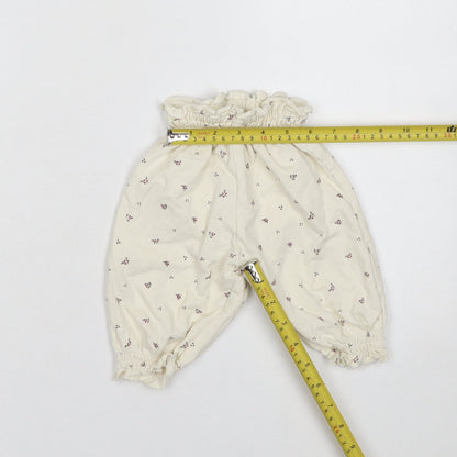 Leigh Tucker Willow Ivory Floral Paperbag Baby Trousers 0-3 Months