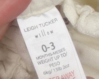 Leigh Tucker Willow Ivory Floral Paperbag Baby Trousers 0-3 Months