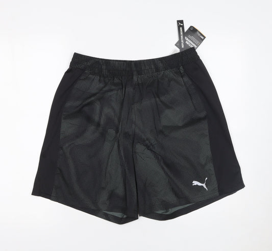 Puma Men's Black Medium Athletic DryCell Shorts with Pockets