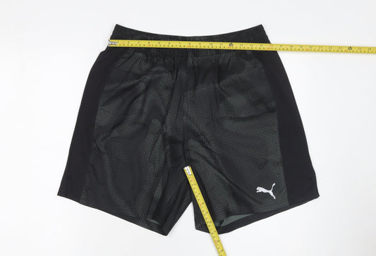 Puma Men's Black Medium Athletic DryCell Shorts with Pockets