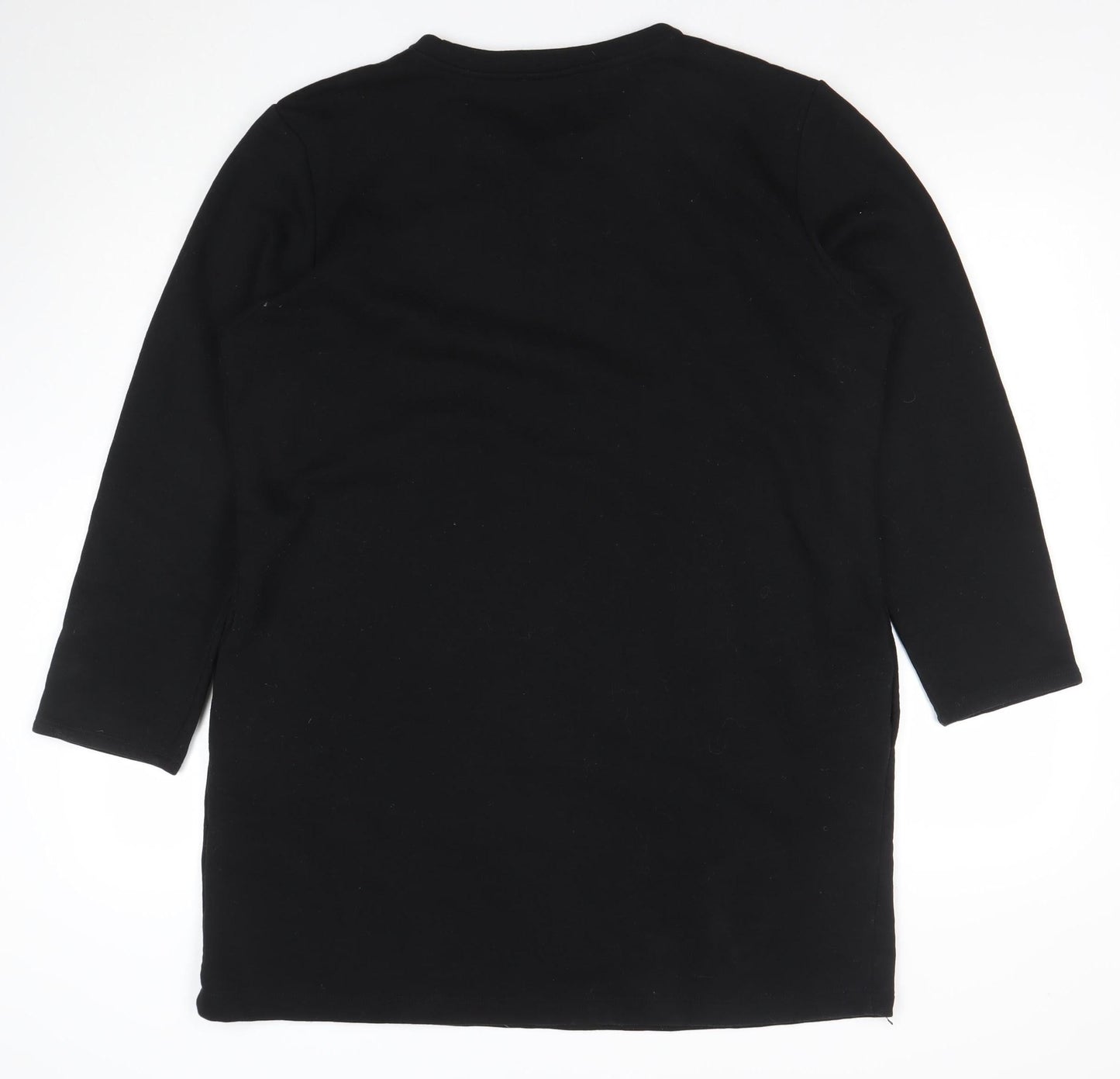 Womens UK Size L Zara Black Tunic Sweatshirt