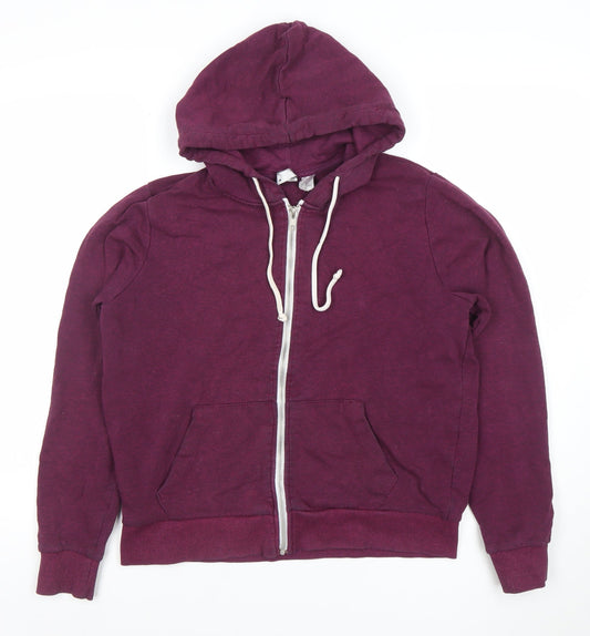 Womens UK Size 12 H&M Purple Full Zip Hoodie