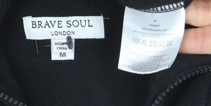 Womens UK Size M Brave Soul London Black Pullover Sweatshirt