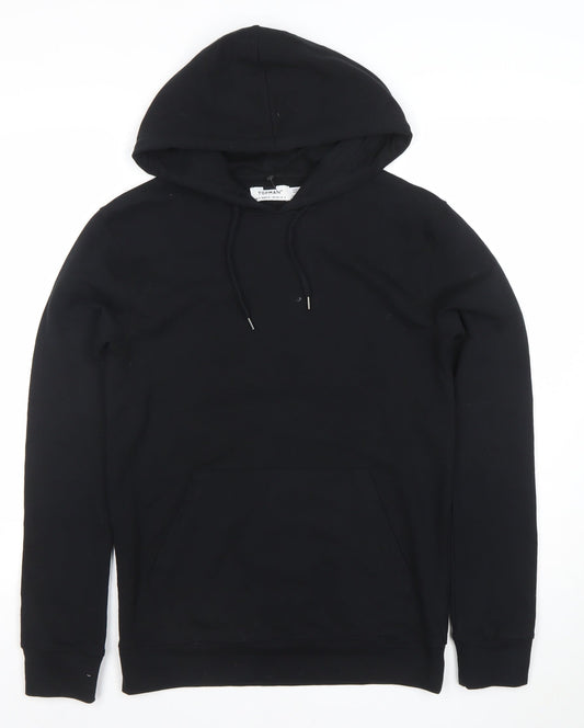Mens UK Size S Topman Black Pullover Hoodie