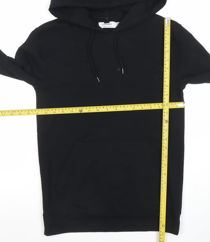 Mens UK Size S Topman Black Pullover Hoodie