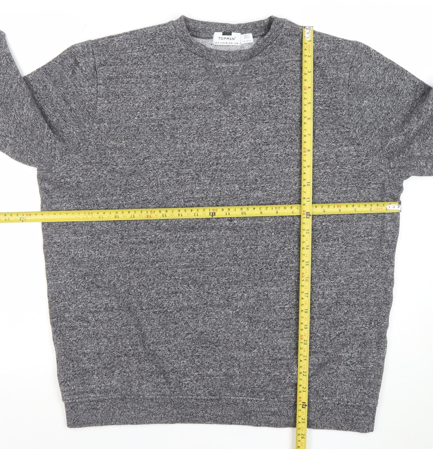 Mens UK Size M Topman Grey Pullover Sweatshirt