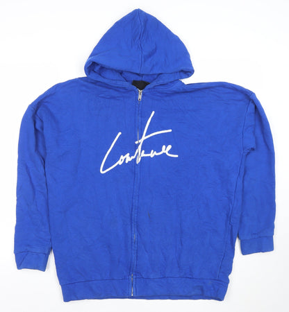 Mens UK Size S The Couture Club Blue Full Zip Hoodie