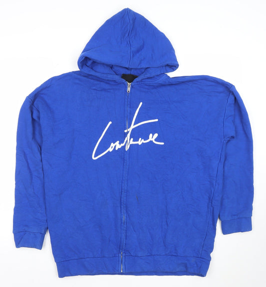 Mens UK Size S The Couture Club Blue Full Zip Hoodie