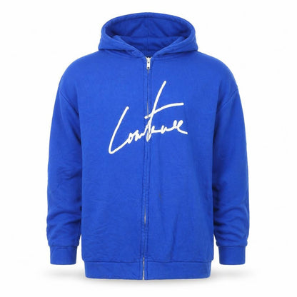 Mens UK Size S The Couture Club Blue Full Zip Hoodie
