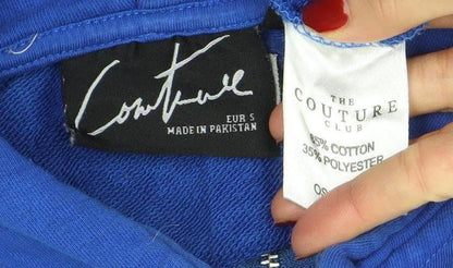 Mens UK Size S The Couture Club Blue Full Zip Hoodie