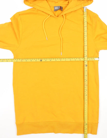 Mens UK Size M ASOS Yellow Pullover Hoodie