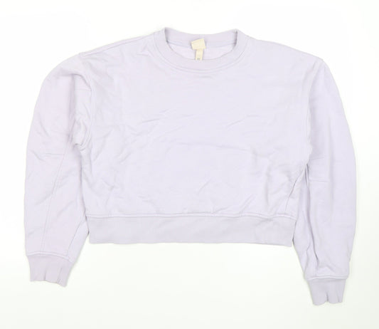 Womens UK Size M H&M Purple Pullover Sweatshirt