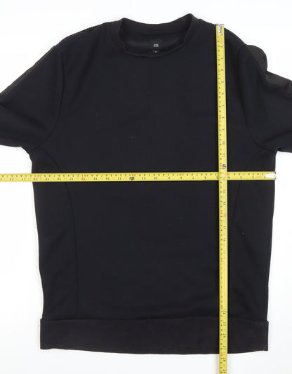 Mens UK Size M River Island Black Pullover Sweatshirt