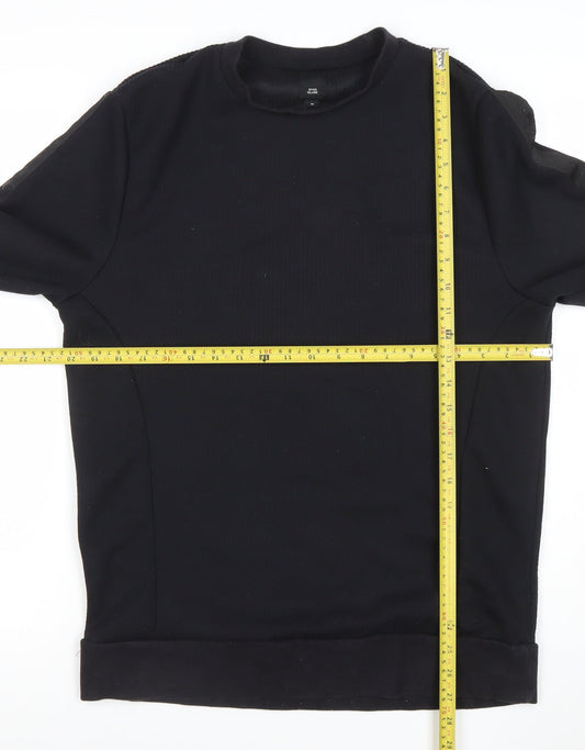 Mens UK Size M River Island Black Pullover Sweatshirt