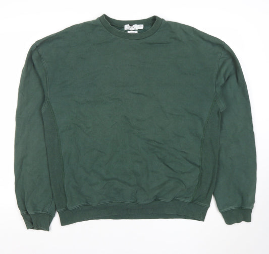 Mens UK Size M Topman Green Pullover Sweatshirt
